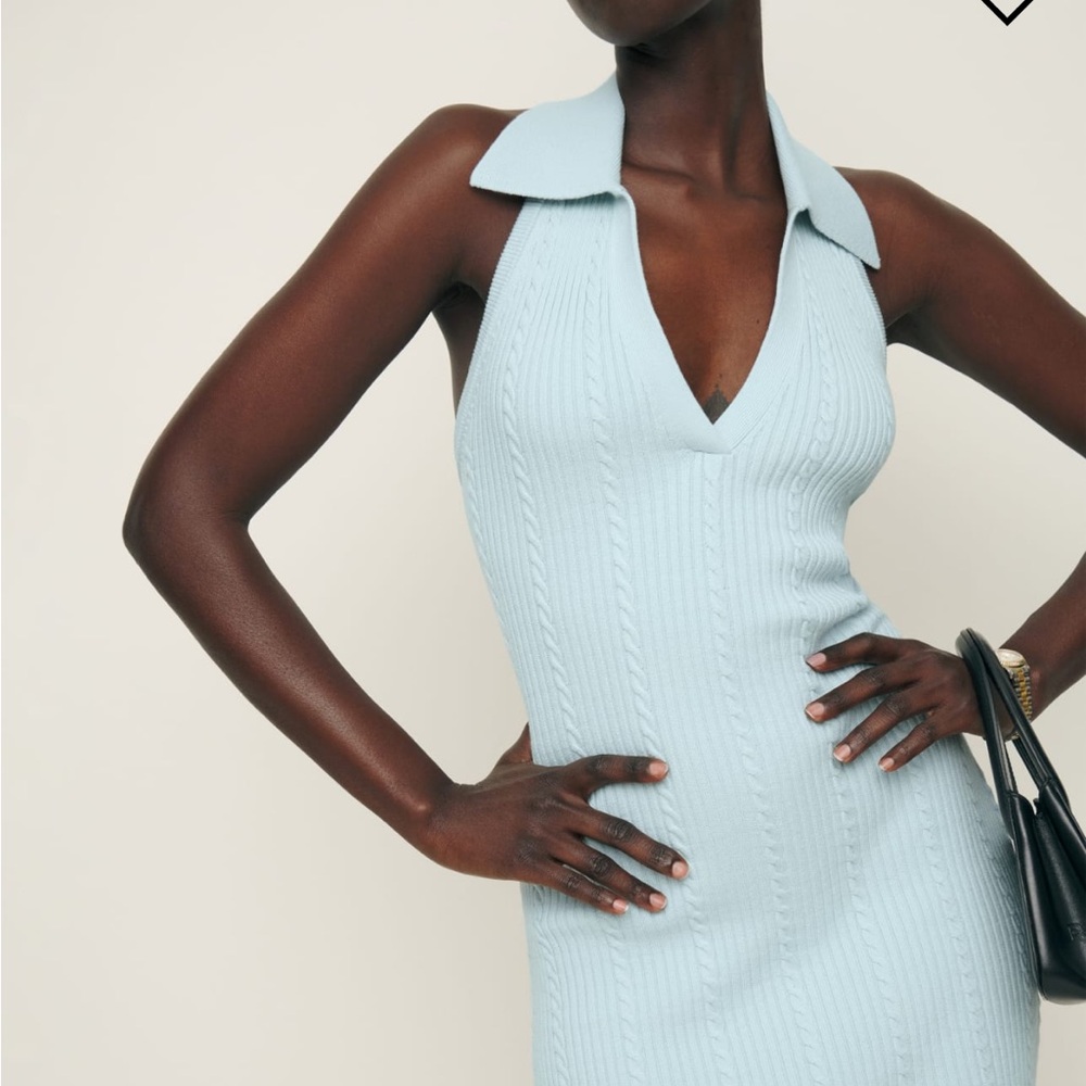 Reformation Tinsley Cable Halter Dress